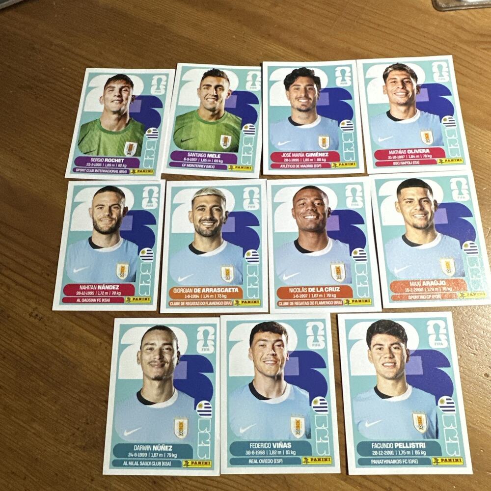 2026 FIFA Panini World Cup 11 Uruguay Sticker Lot 2/3/5/7/9/11/15/16/17/18/20